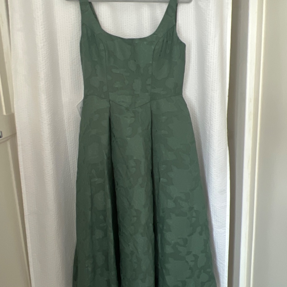 ADELIE EUCALYPTUS A-LINE MIDI DRESS - Picture 7 of 8